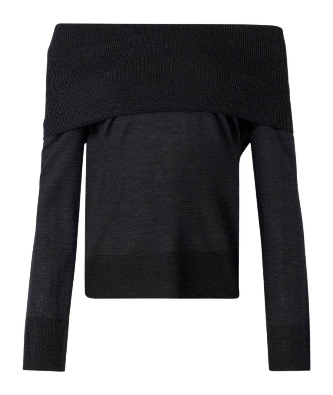 MAX MARA Антрацитовый шерстяной джемпер / свитер, фото 1