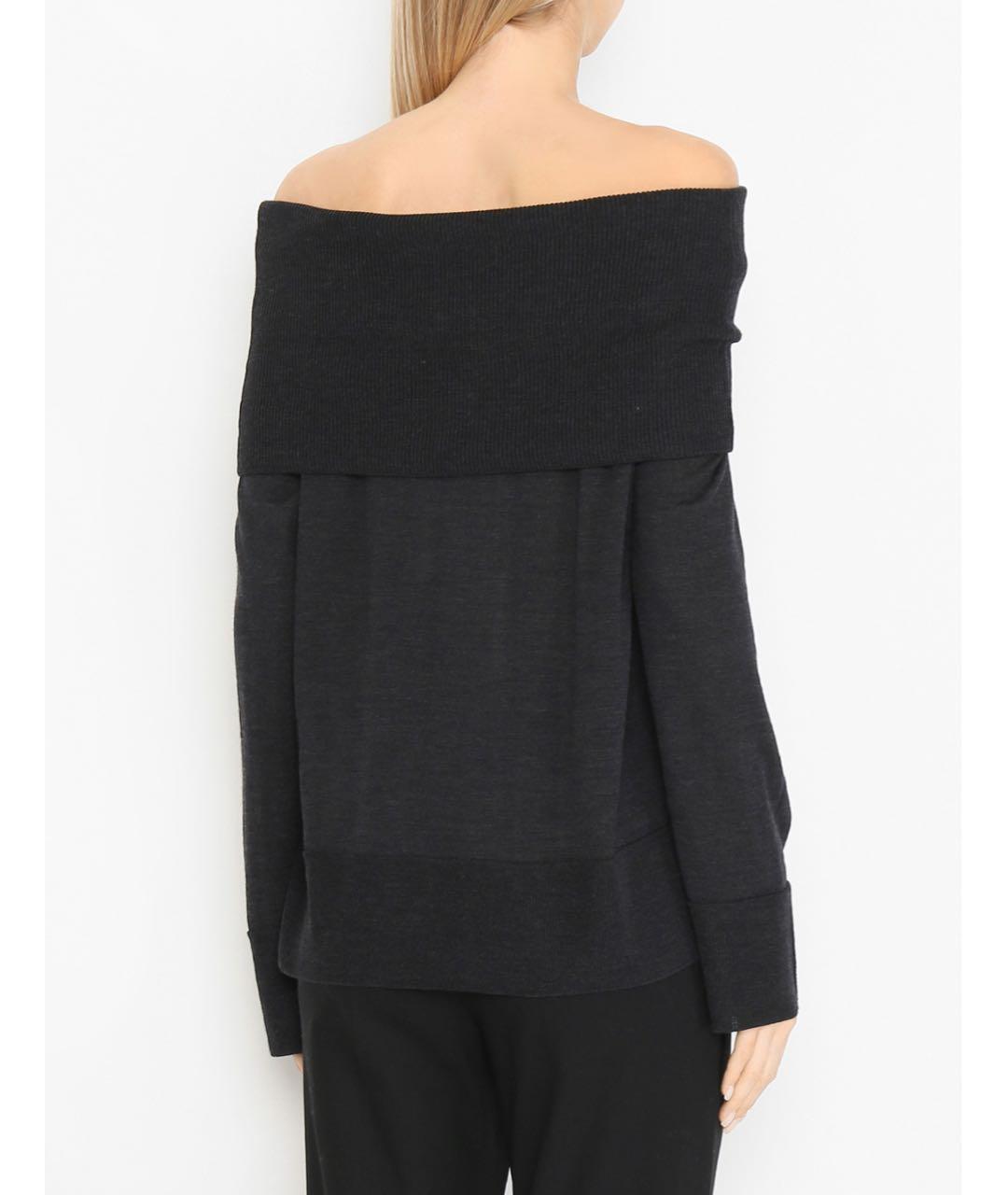 MAX MARA Антрацитовый шерстяной джемпер / свитер, фото 3