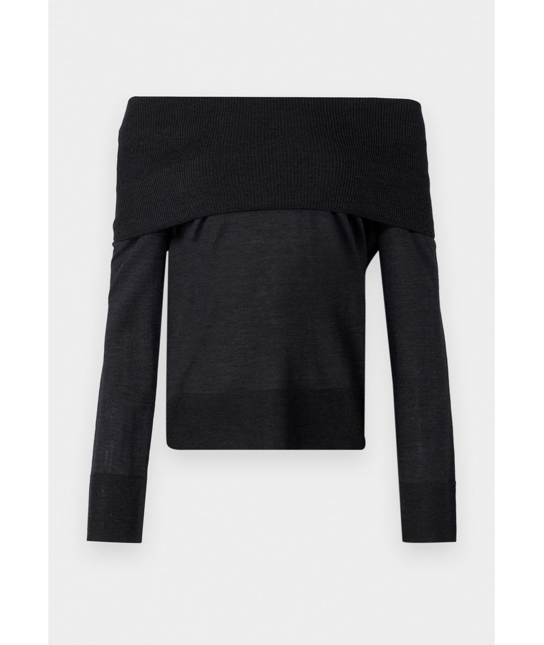 MAX MARA Антрацитовый шерстяной джемпер / свитер, фото 7