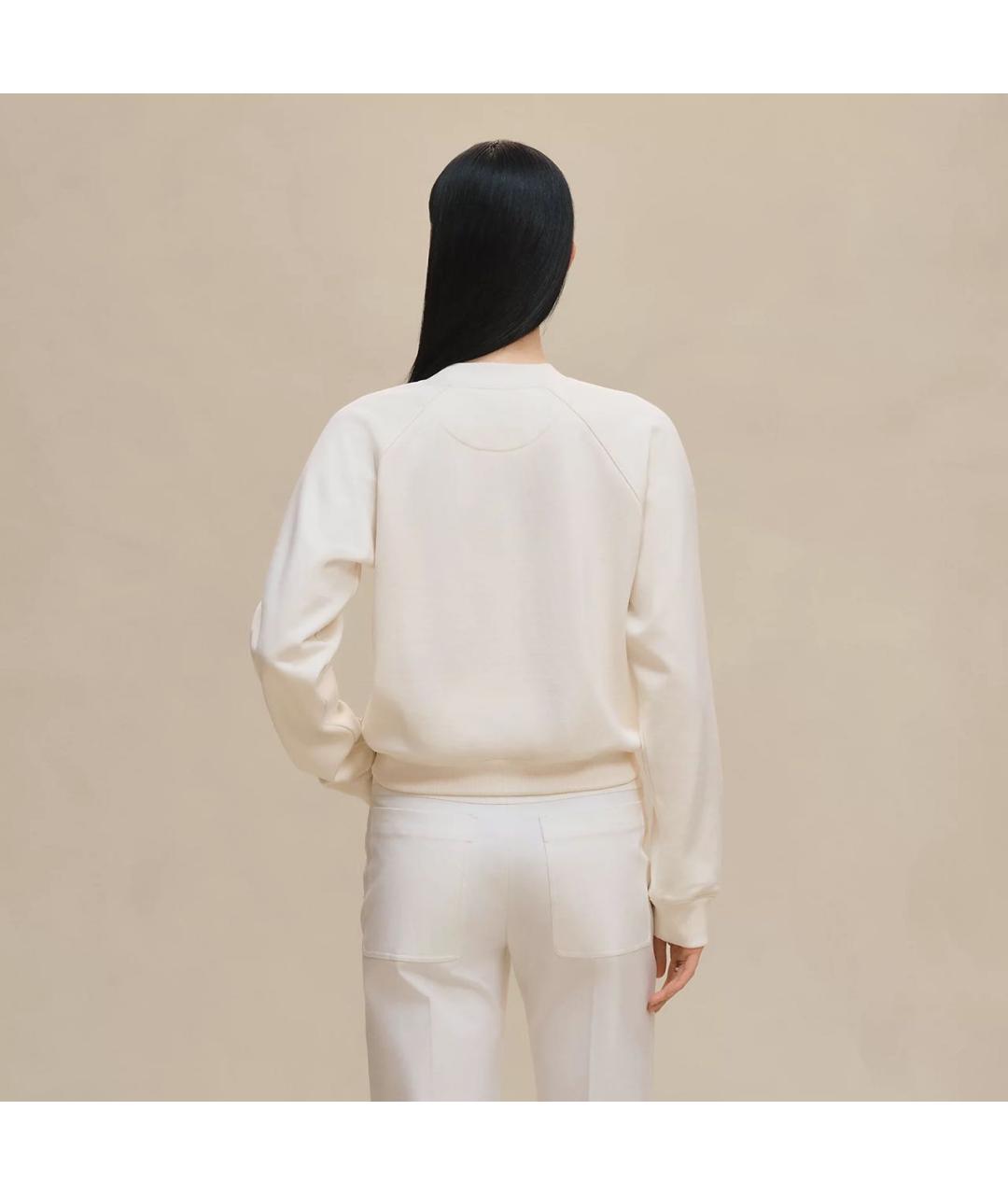 HERMES Белый шелковый джемпер / свитер, фото 4