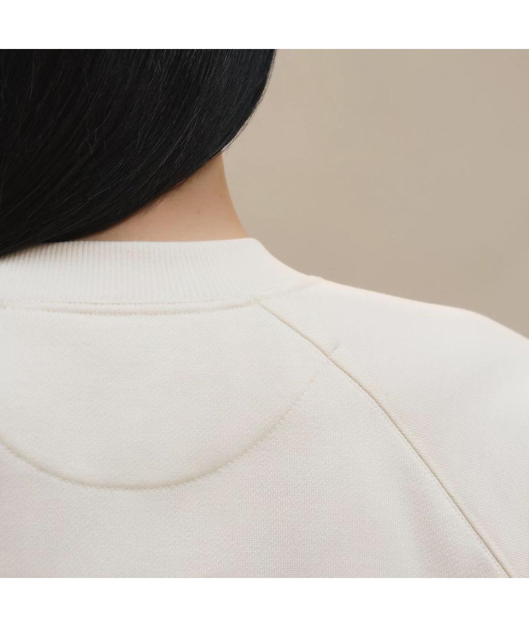 HERMES Белый шелковый джемпер / свитер, фото 6