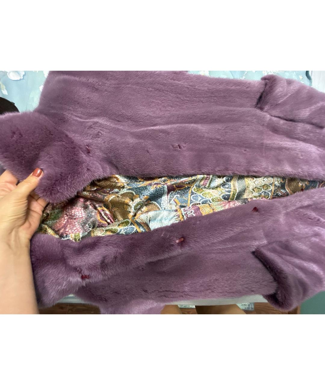 RINDI Фиолетовая меховая шуба, фото 4