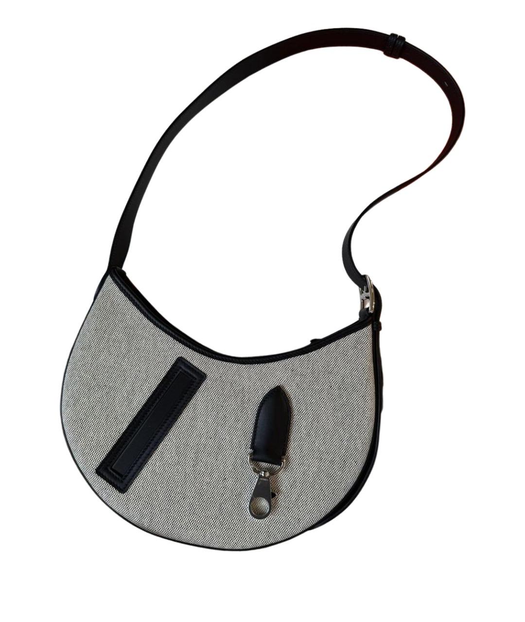 HERMES Серая кожаная сумка через плечо, фото 1