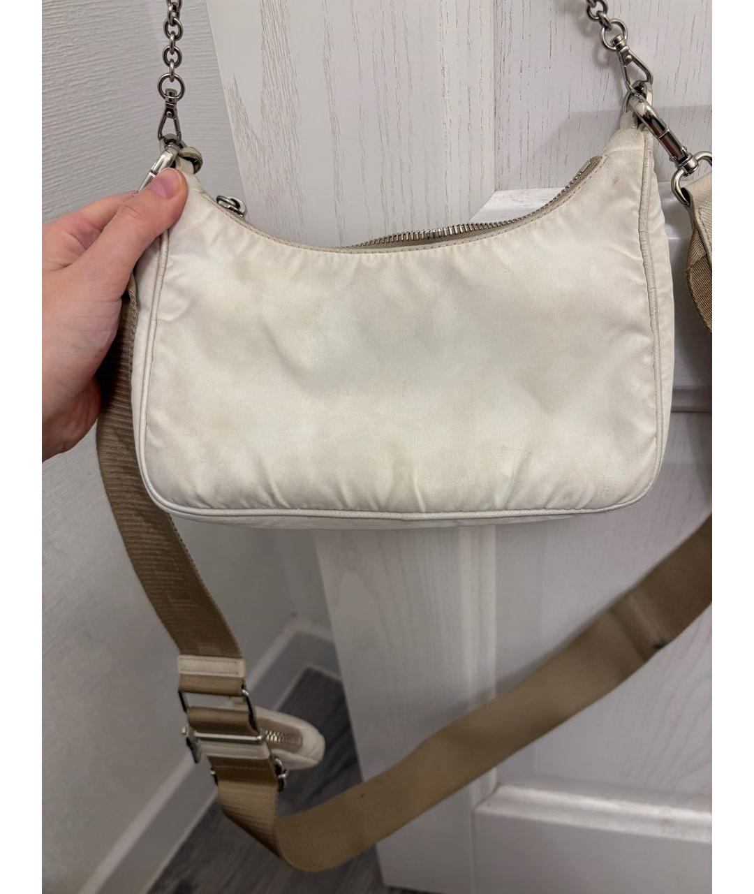 PRADA Белая тканевая сумка через плечо, фото 2