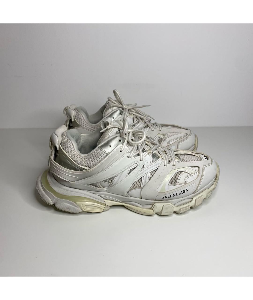 BALENCIAGA Белые низкие кроссовки / кеды из искусственной кожи, фото 9