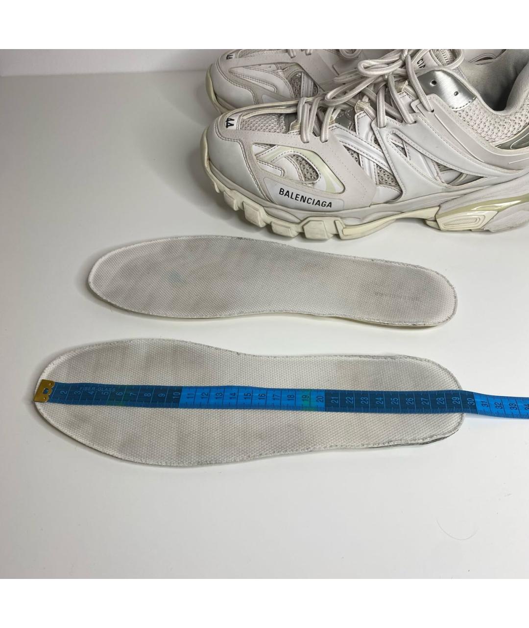 BALENCIAGA Белые низкие кроссовки / кеды из искусственной кожи, фото 7