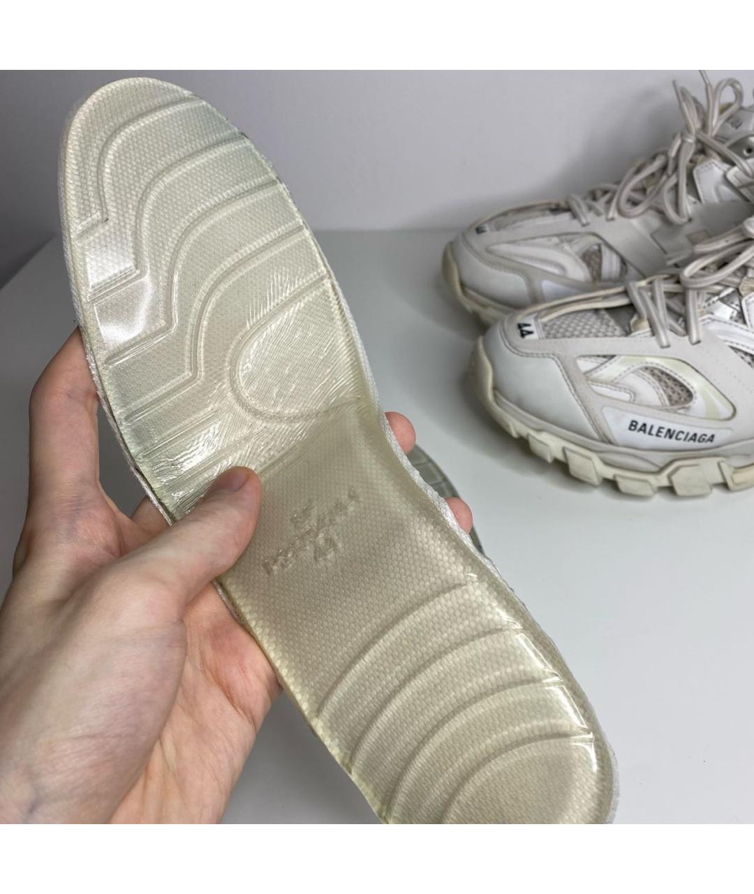 BALENCIAGA Белые низкие кроссовки / кеды из искусственной кожи, фото 6