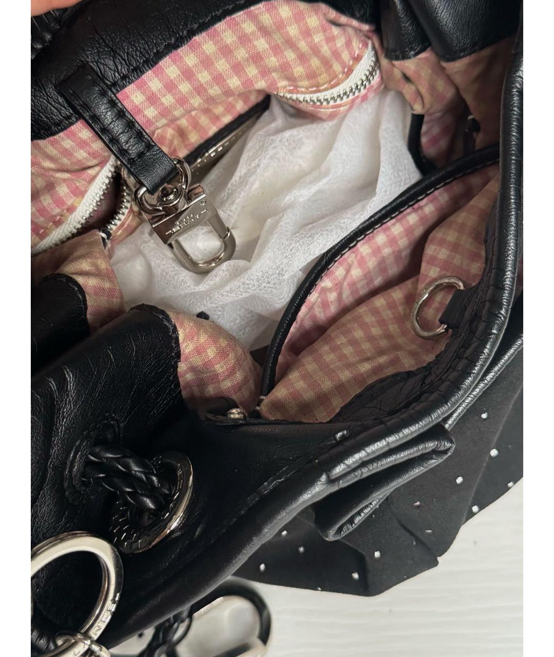 LANCEL Черная кожаная сумка через плечо, фото 4