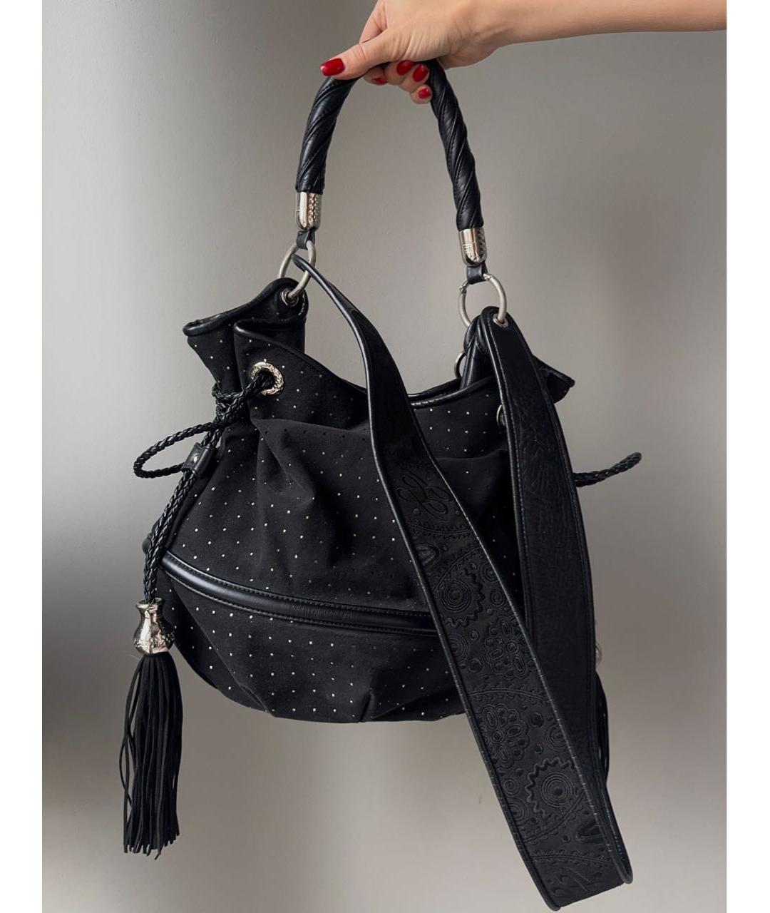 LANCEL Черная кожаная сумка через плечо, фото 3