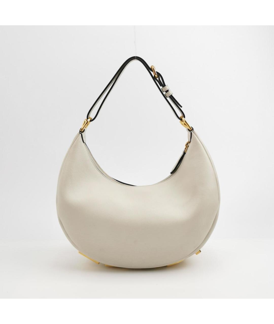 FENDI Белая кожаная сумка через плечо, фото 4