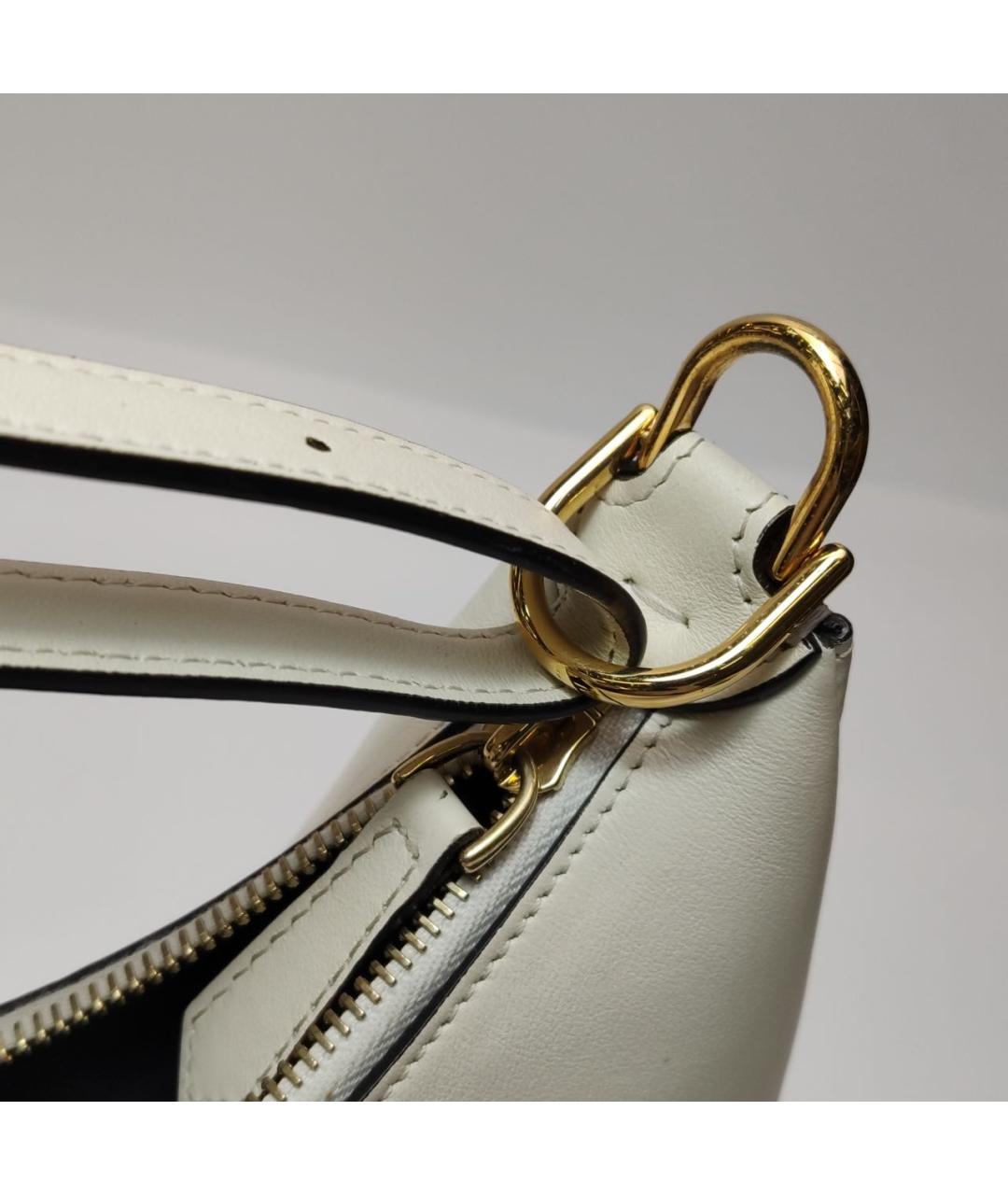 FENDI Белая кожаная сумка через плечо, фото 8