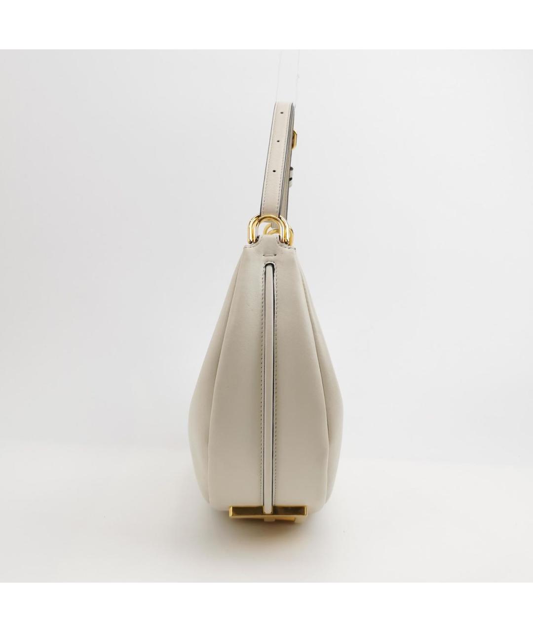 FENDI Белая кожаная сумка через плечо, фото 2