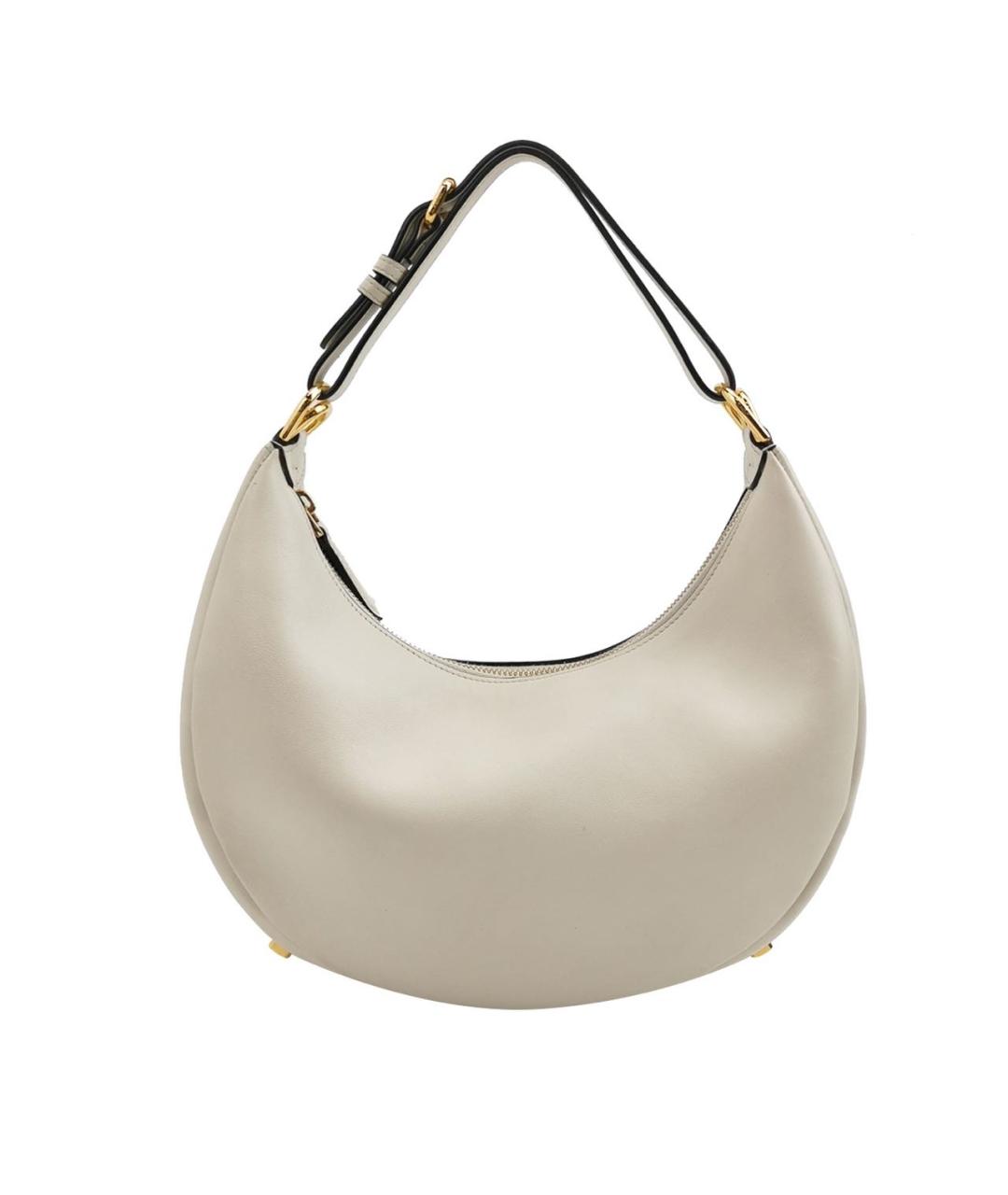 FENDI Белая кожаная сумка через плечо, фото 9