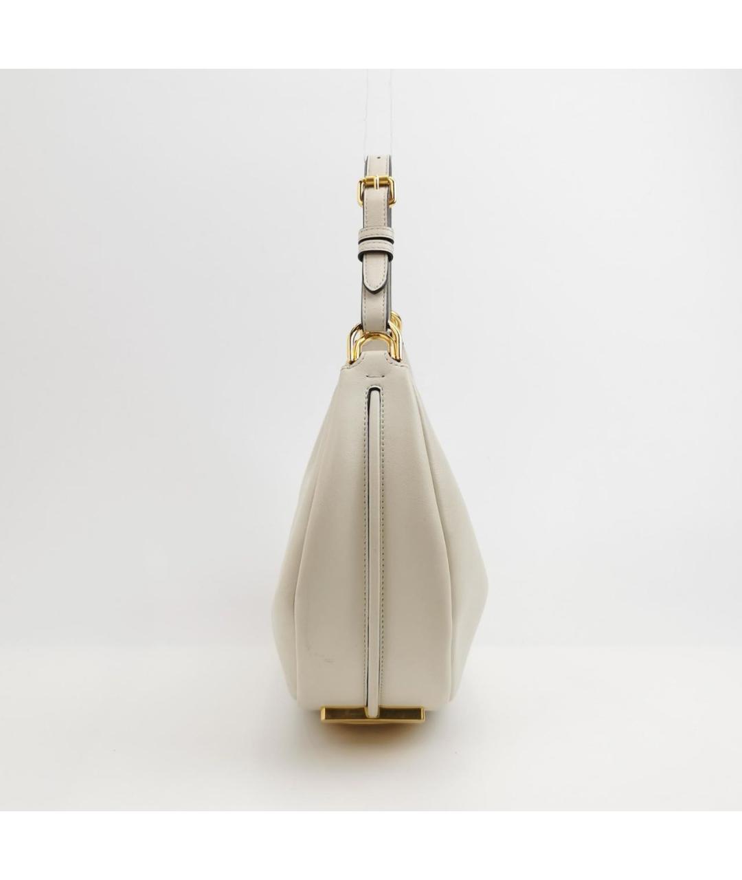 FENDI Белая кожаная сумка через плечо, фото 3