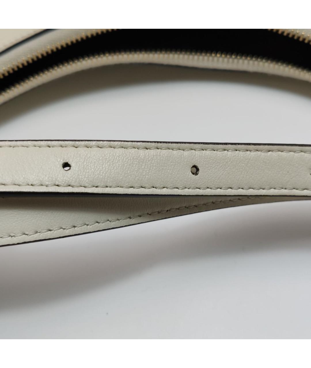 FENDI Белая кожаная сумка через плечо, фото 7