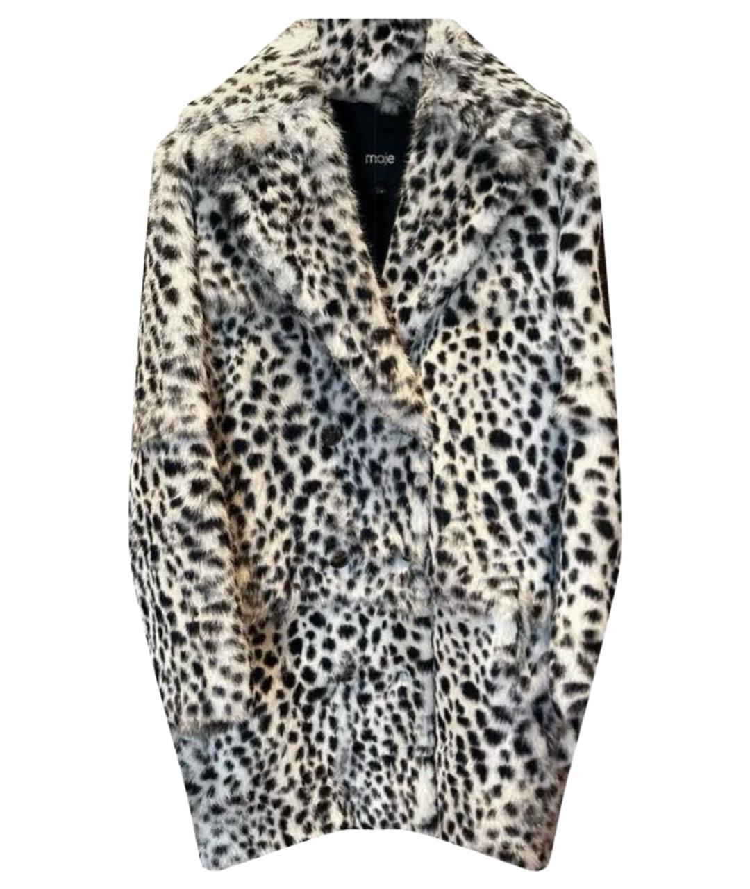 MAJE Белая меховая шуба, фото 1