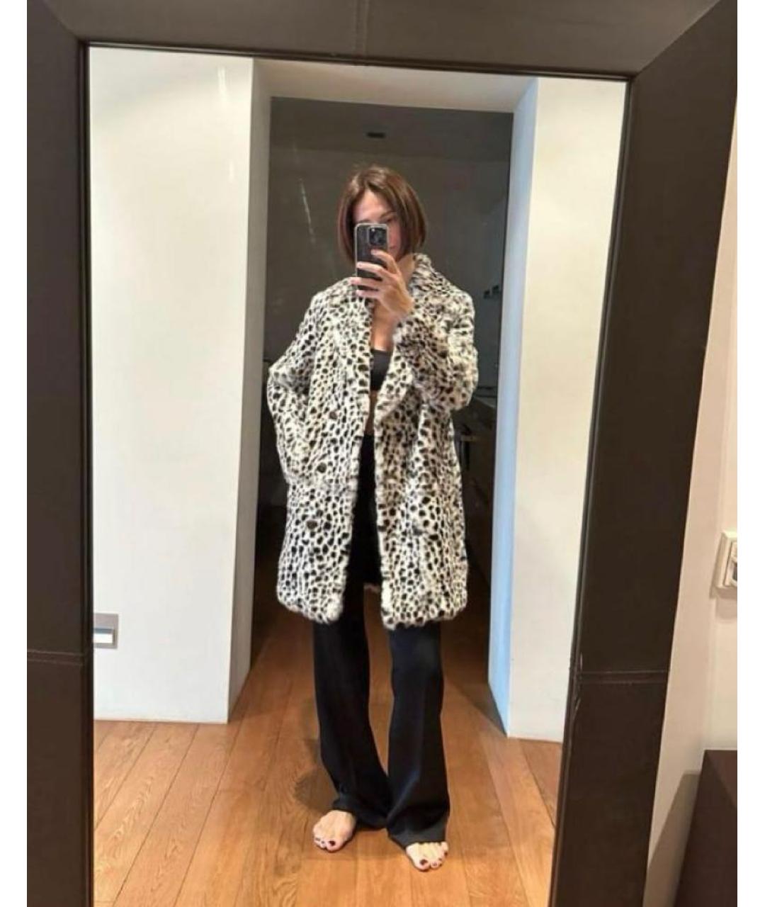 MAJE Белая меховая шуба, фото 7