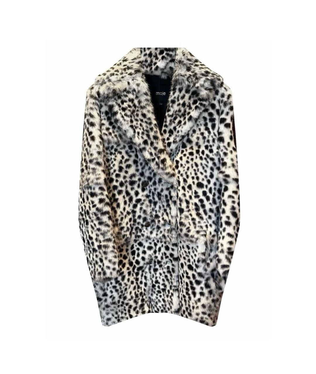 MAJE Белая меховая шуба, фото 8