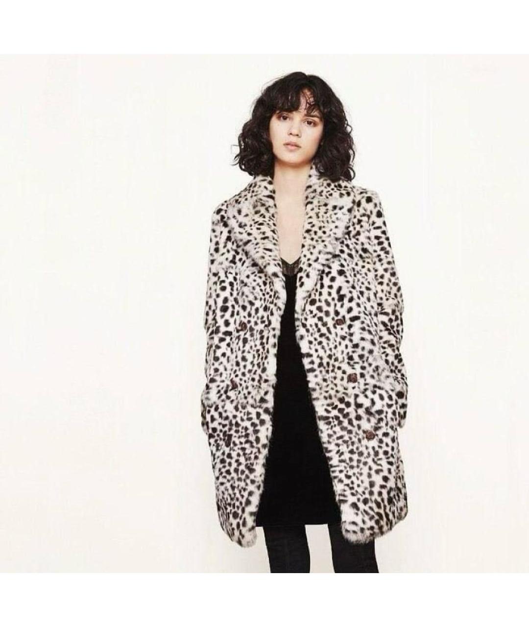 MAJE Белая меховая шуба, фото 5