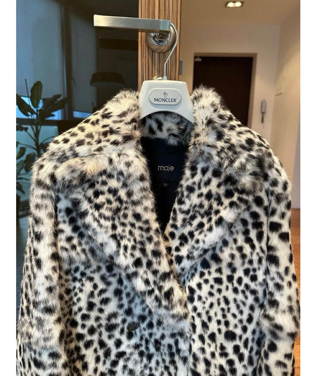 MAJE Белая меховая шуба, фото 4