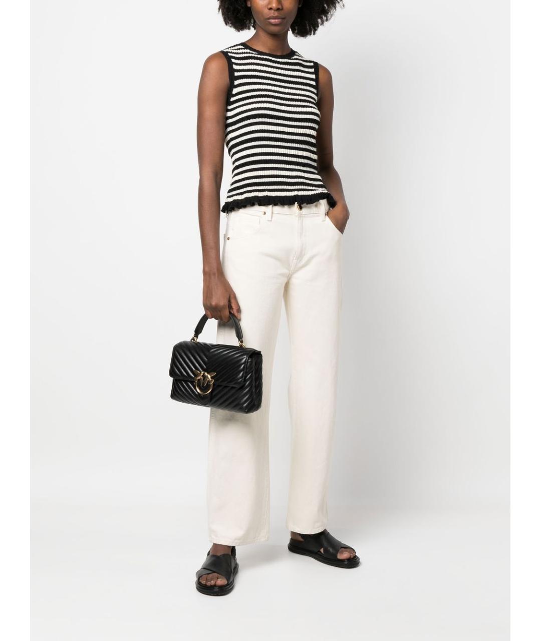 PINKO Черная кожаная сумка через плечо, фото 5