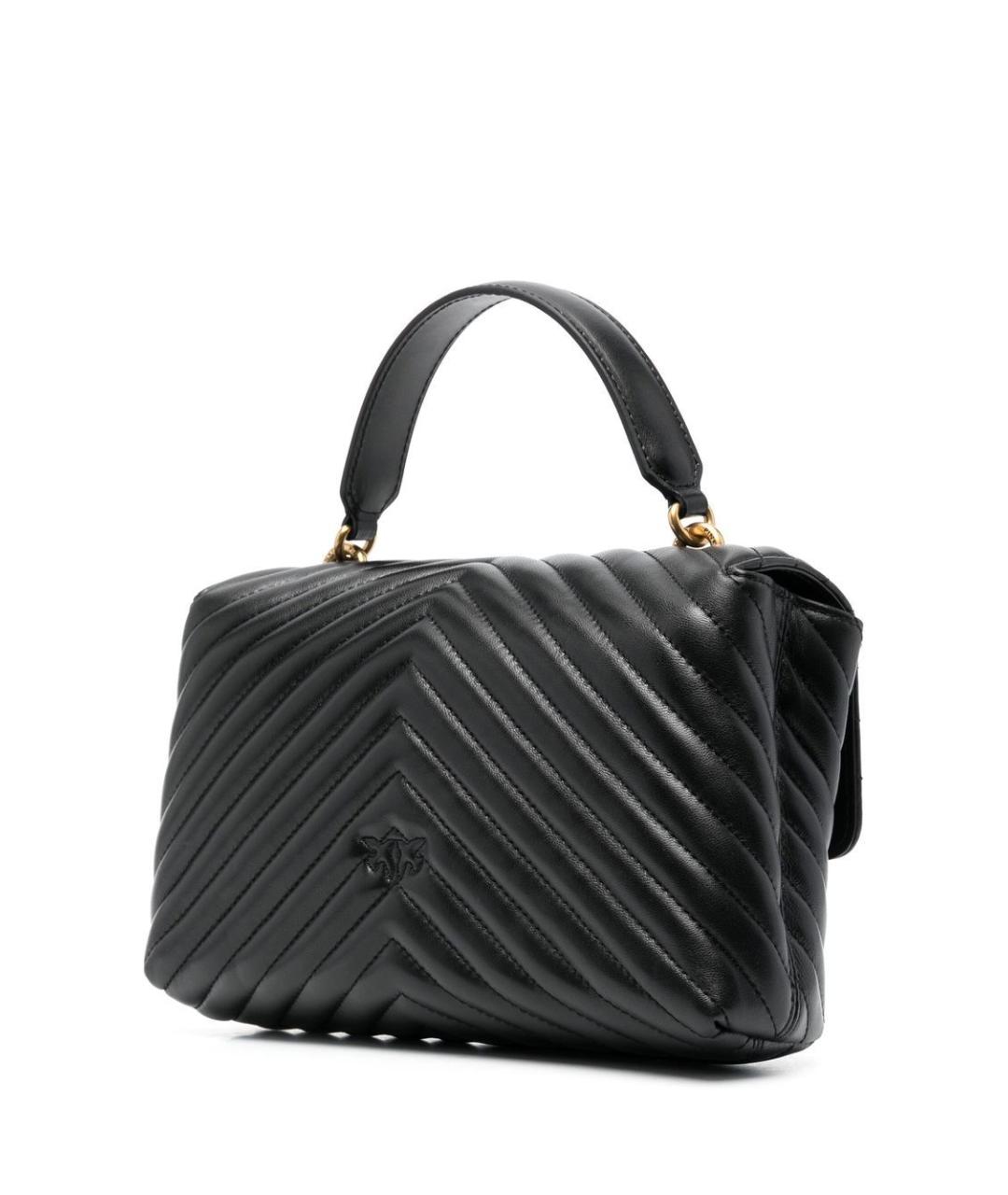 PINKO Черная кожаная сумка через плечо, фото 2