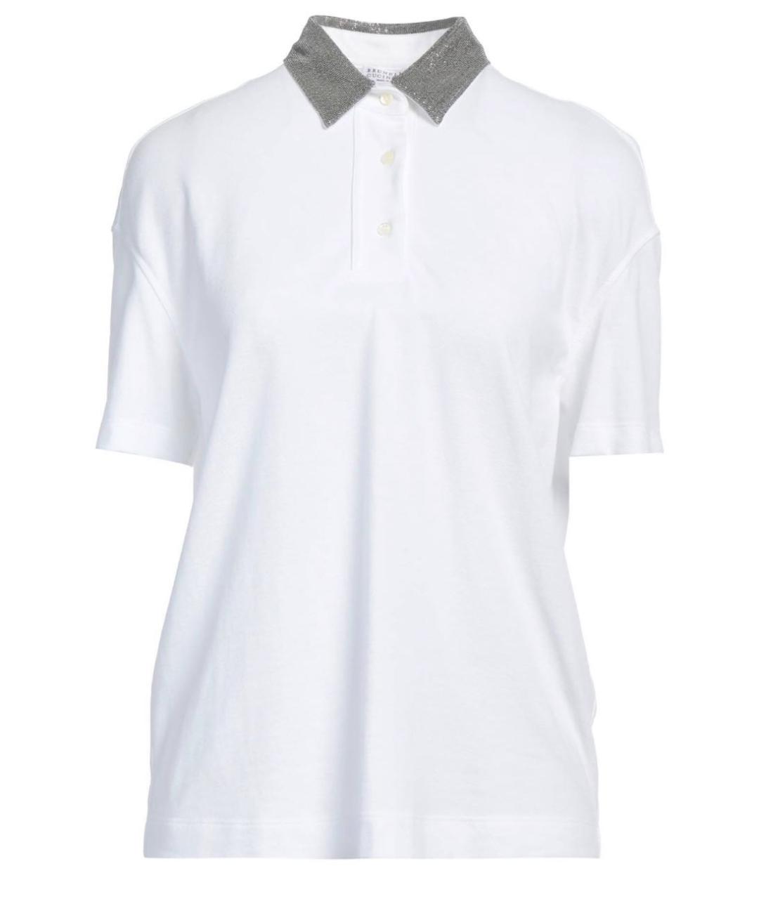 BRUNELLO CUCINELLI Белая хлопковая майка, фото 5