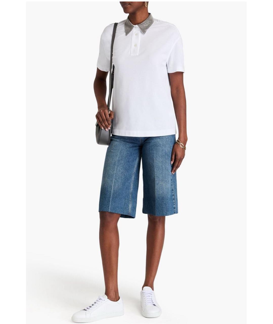 BRUNELLO CUCINELLI Белая хлопковая майка, фото 4