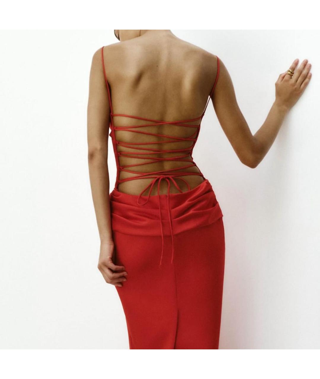 RASARIO Красное атласное вечернее платье, фото 2