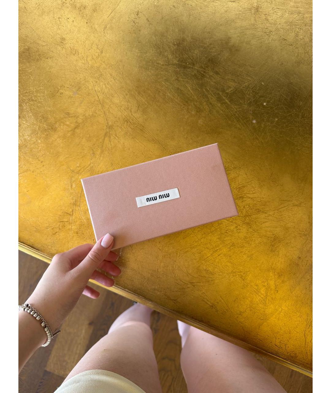 MIU MIU Голубые металлические солнцезащитные очки, фото 2