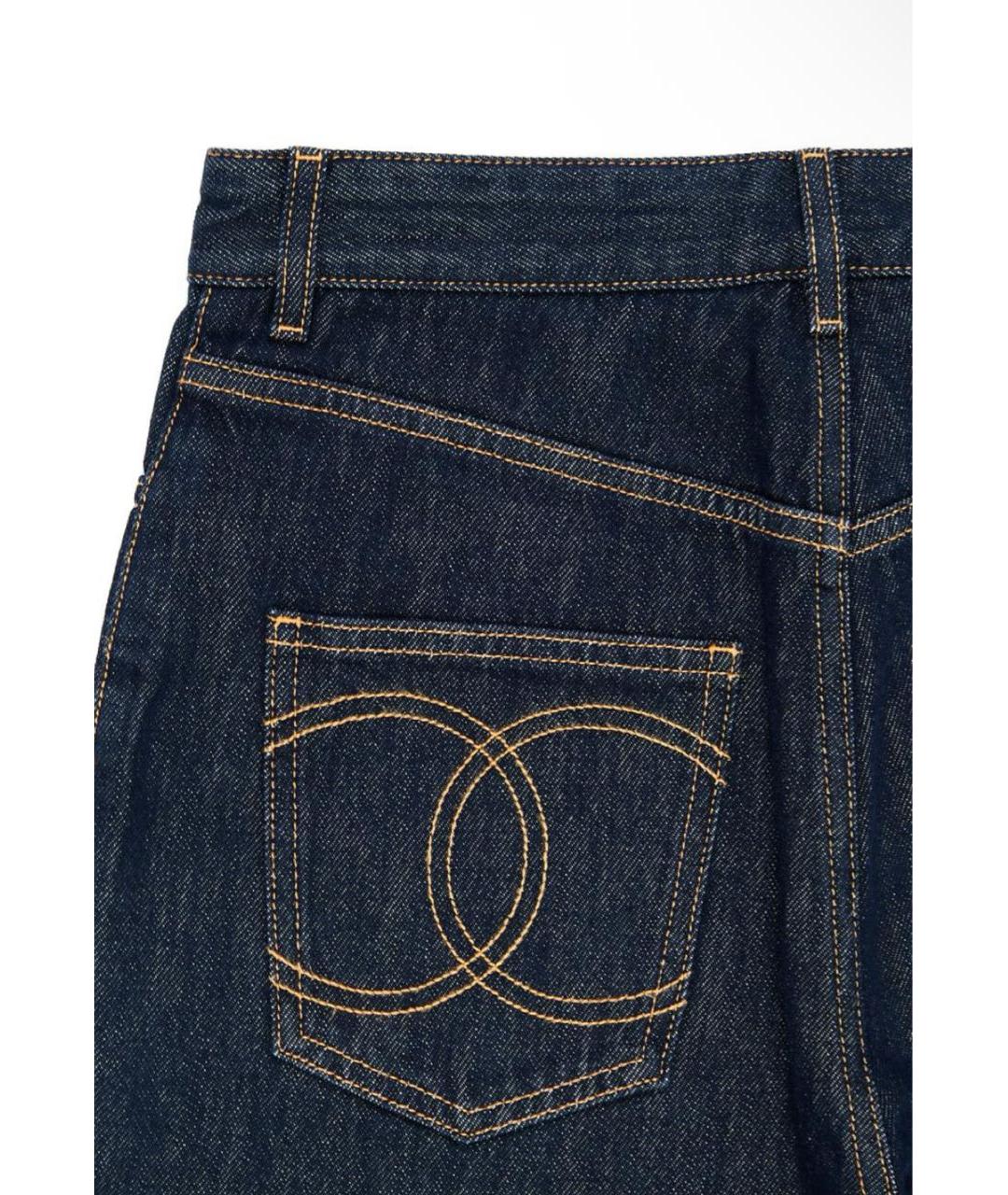 CHANEL Синие хлопковые прямые джинсы, фото 2