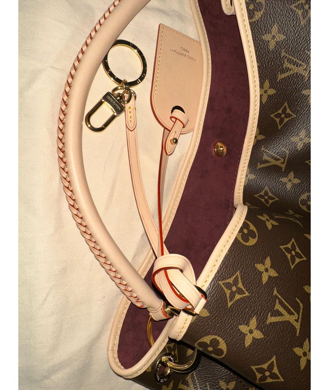 LOUIS VUITTON Коричневая сумка с короткими ручками, фото 2