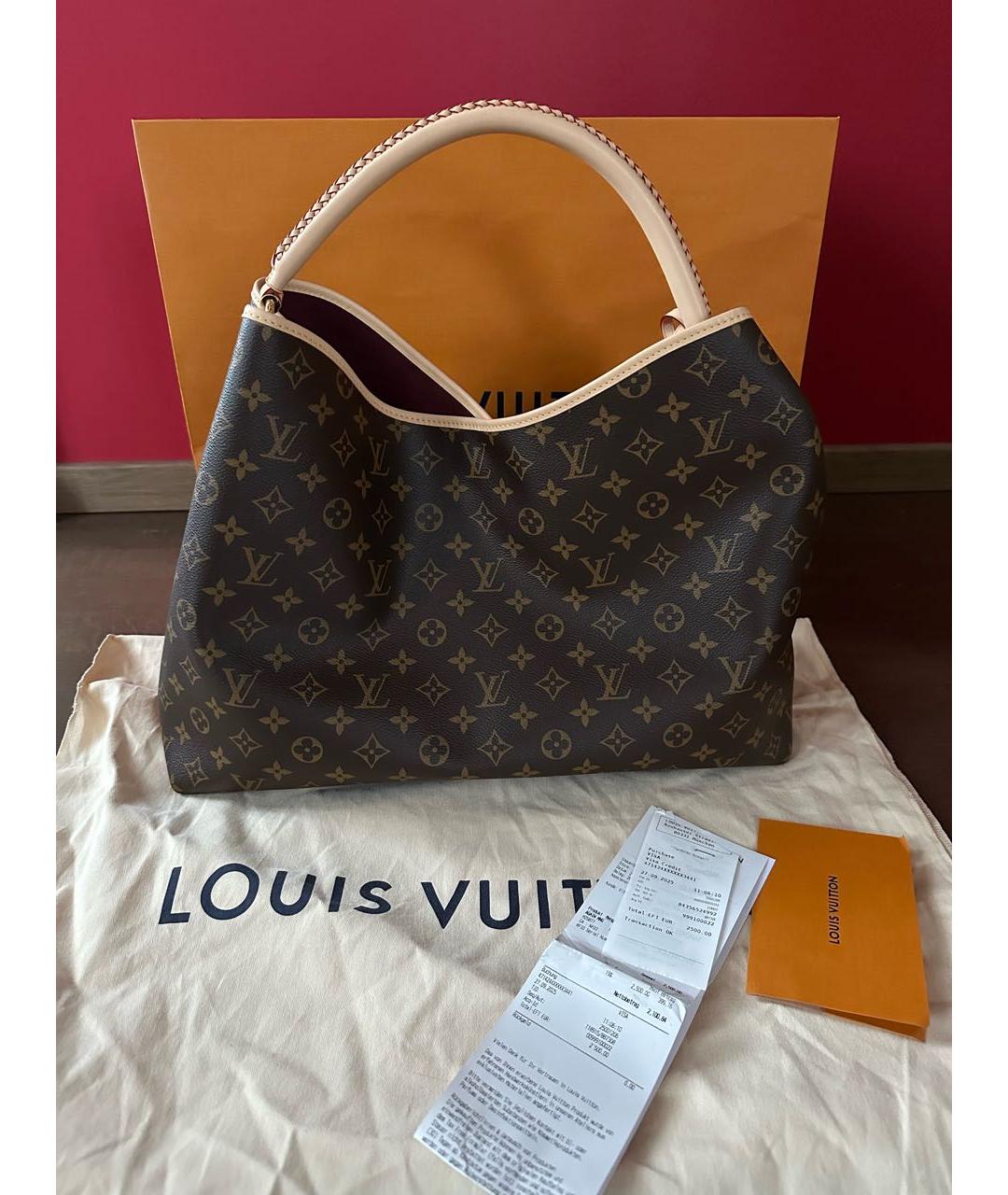 LOUIS VUITTON Коричневая сумка с короткими ручками, фото 5