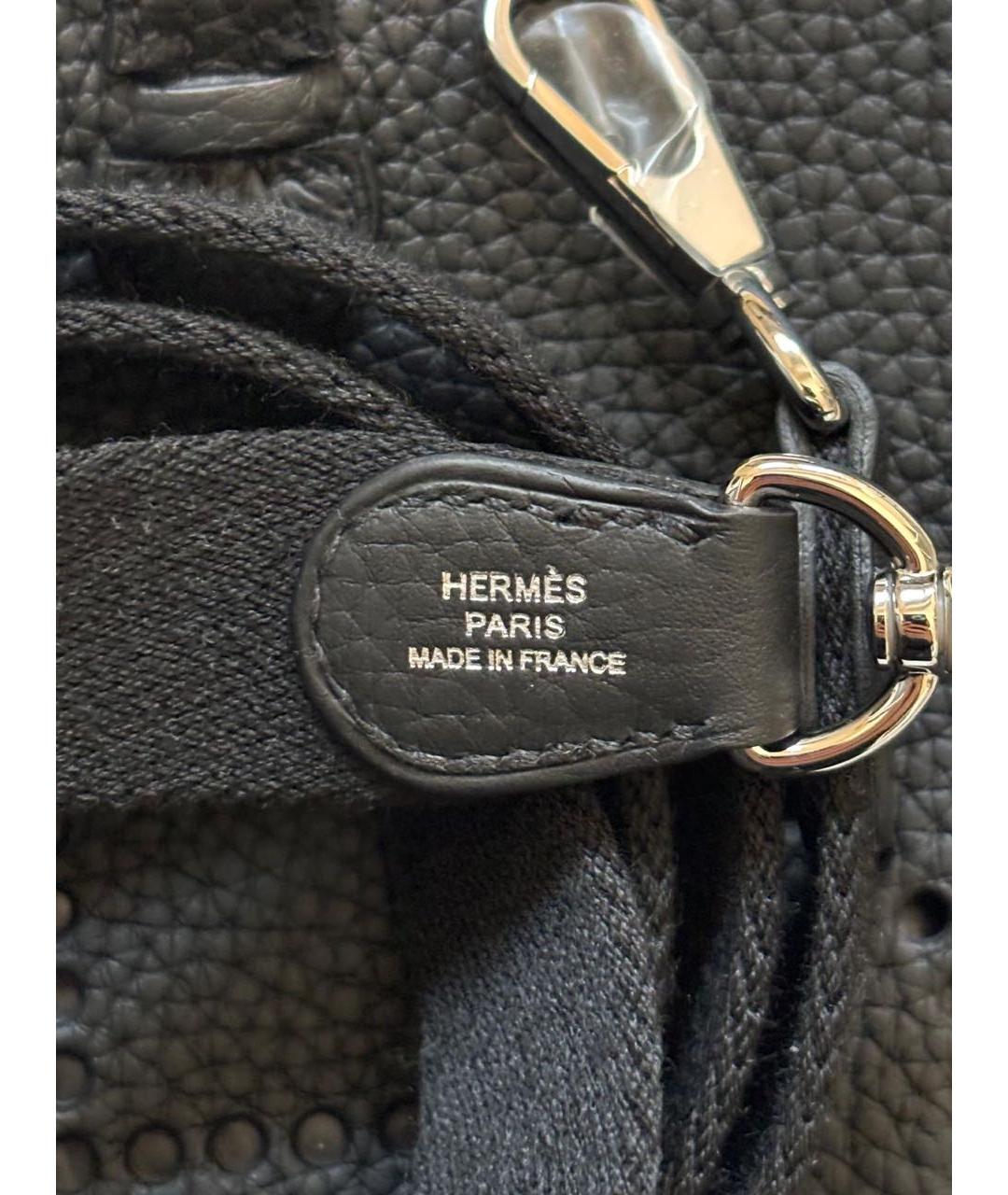 HERMES Черная кожаная сумка через плечо, фото 4