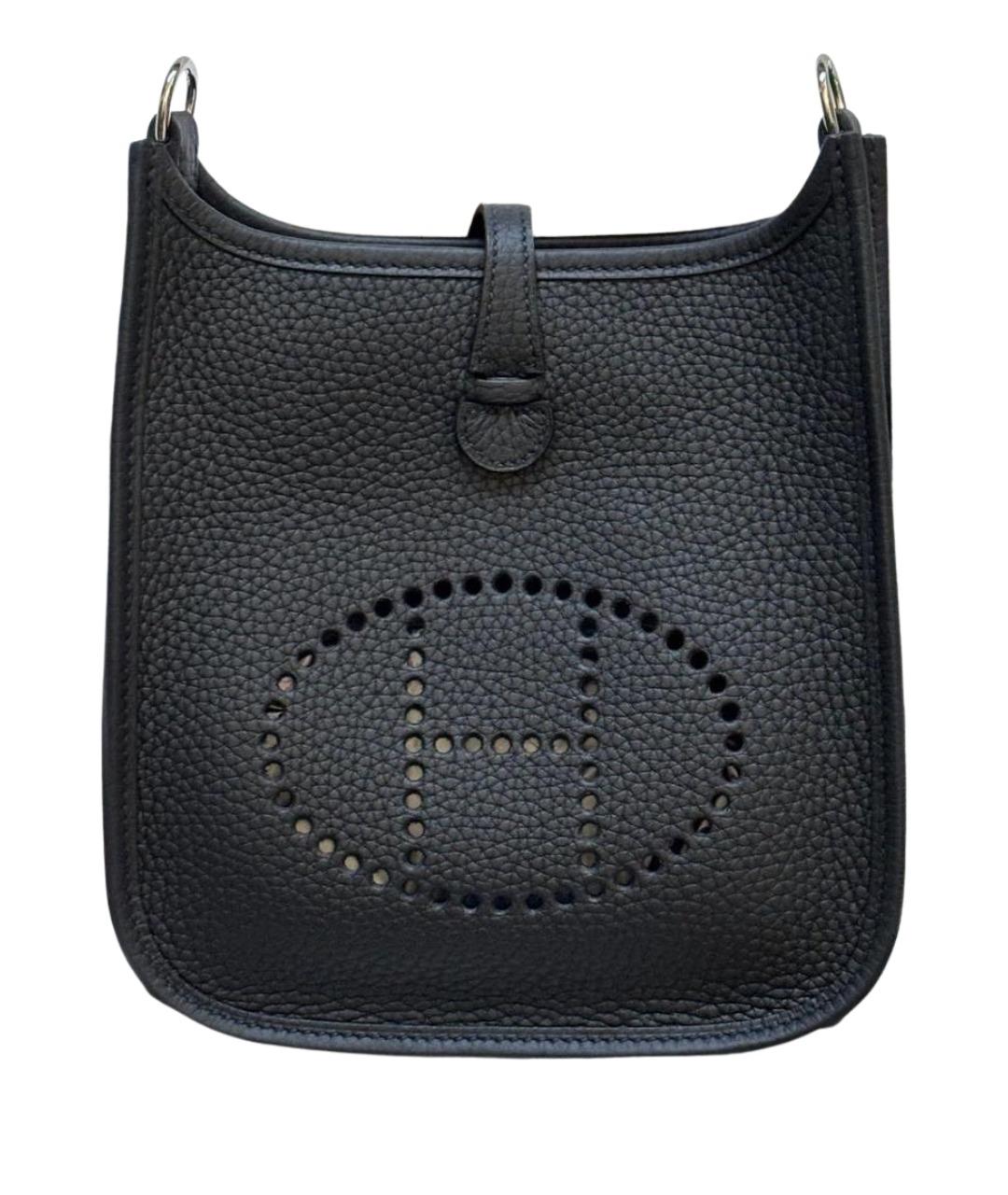 HERMES Черная кожаная сумка через плечо, фото 1