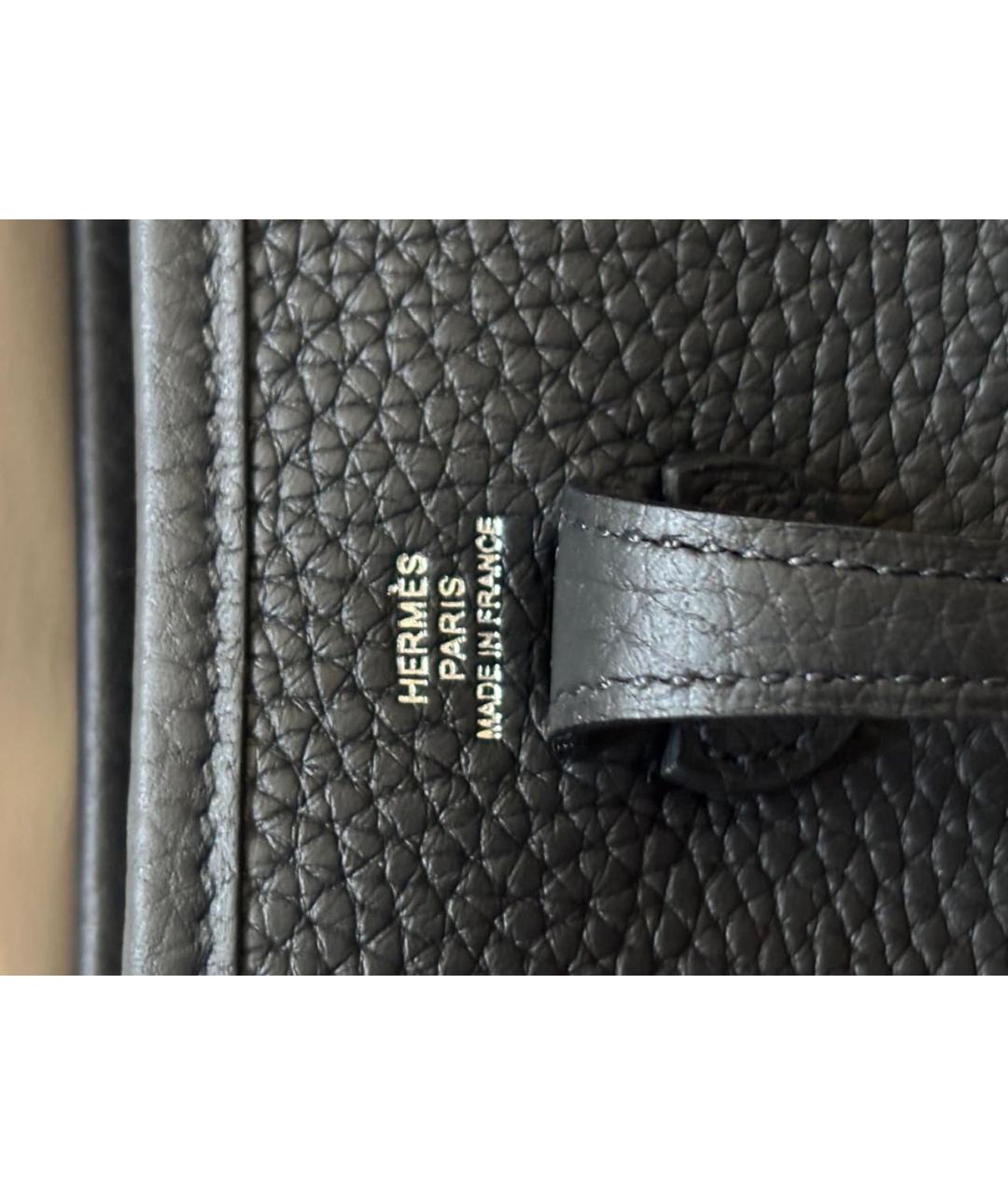 HERMES Черная кожаная сумка через плечо, фото 5