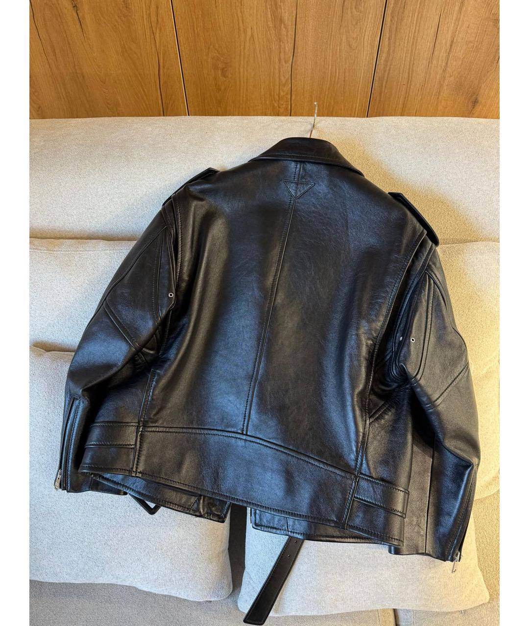 PRADA Черная кожаная куртка, фото 2