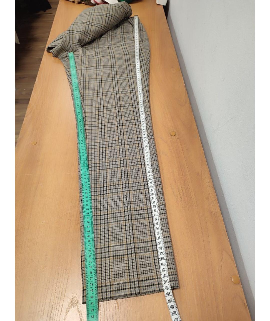 SANDRO Коричневые шерстяные прямые брюки, фото 7