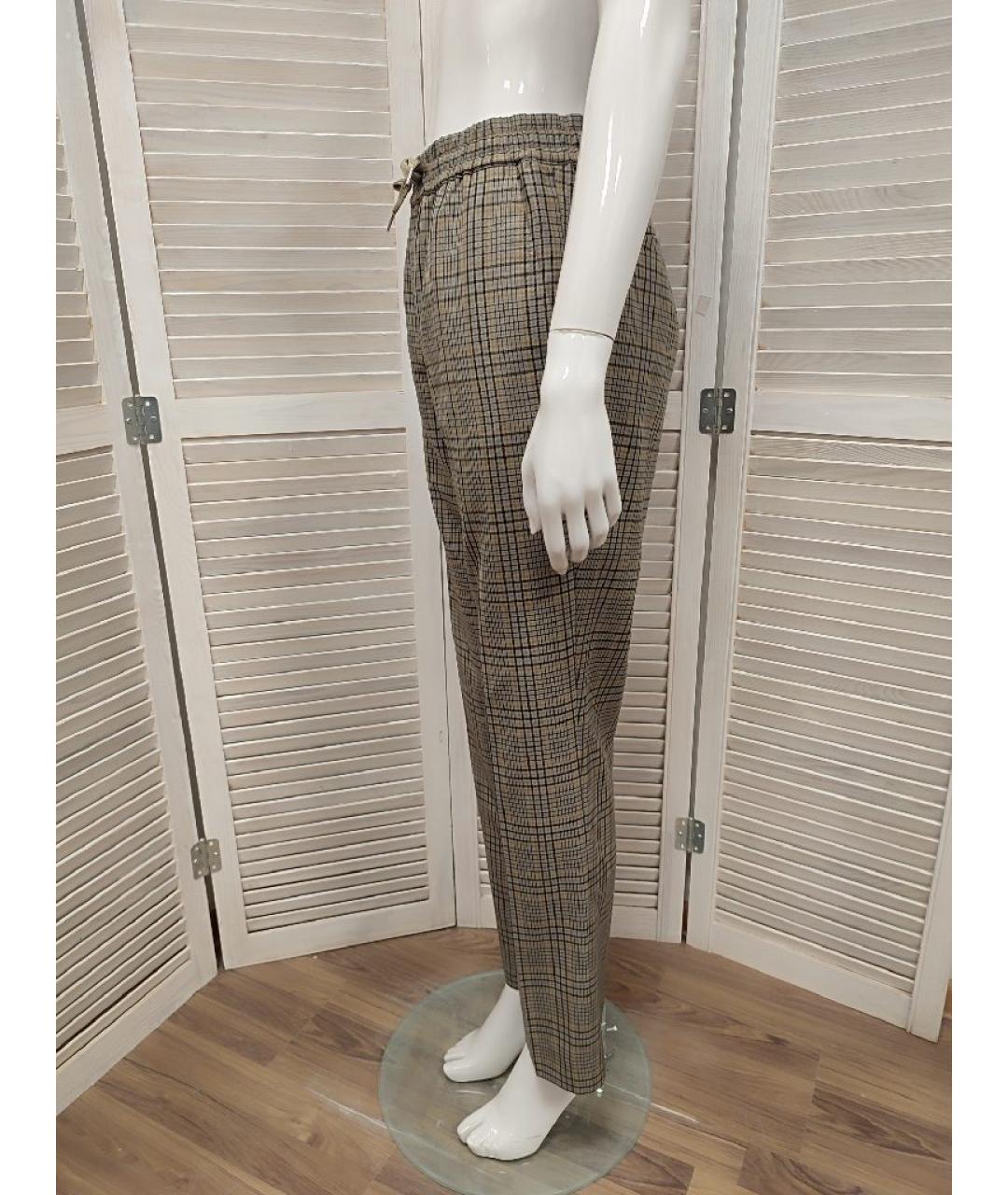 SANDRO Коричневые шерстяные прямые брюки, фото 4