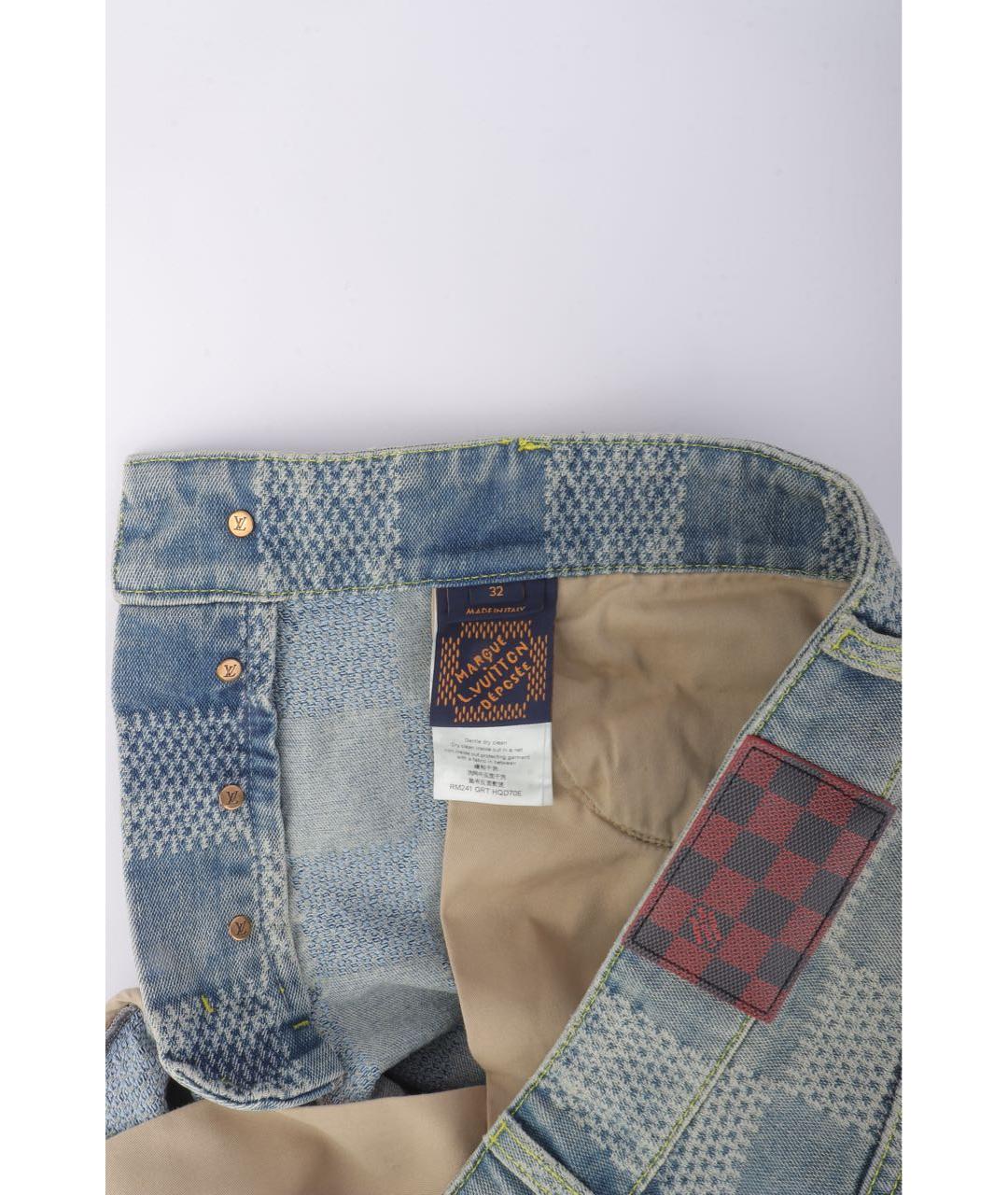 LOUIS VUITTON Голубые хлопко-полиэстеровые джинсы, фото 8