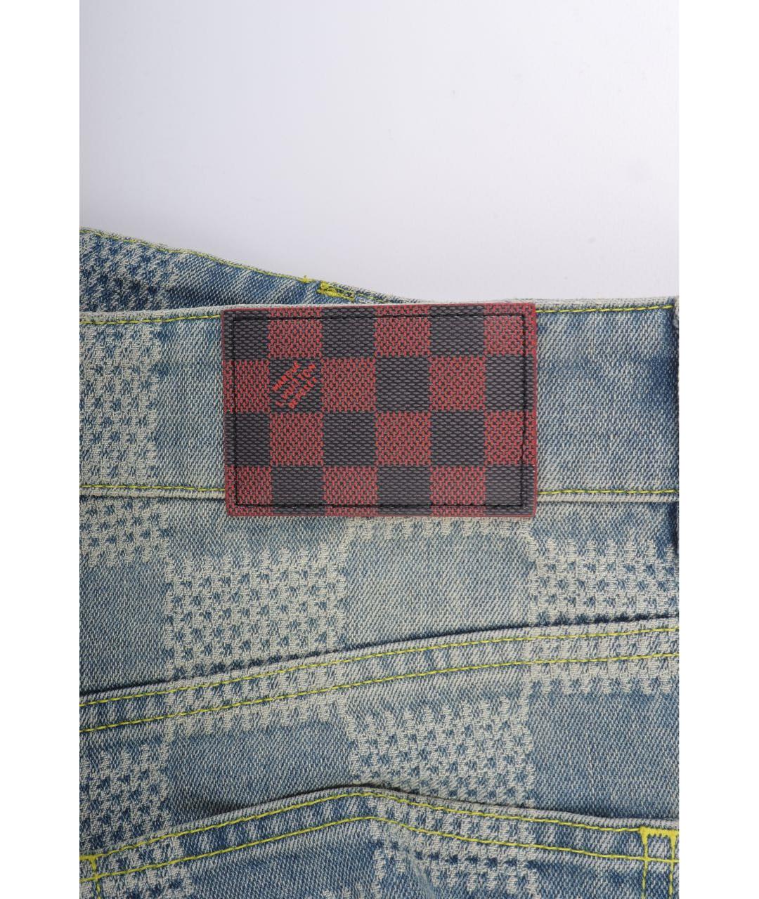 LOUIS VUITTON Голубые хлопко-полиэстеровые джинсы, фото 6