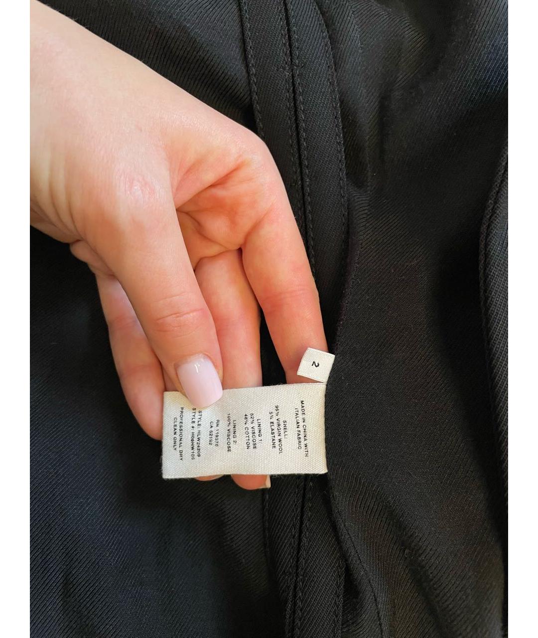 HELMUT LANG Черный шерстяной жакет/пиджак, фото 4