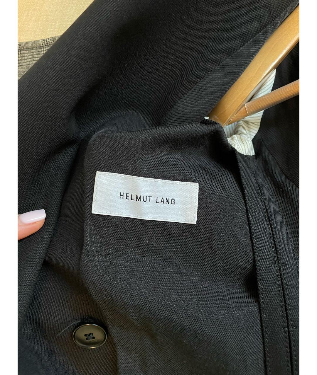 HELMUT LANG Черный шерстяной жакет/пиджак, фото 3