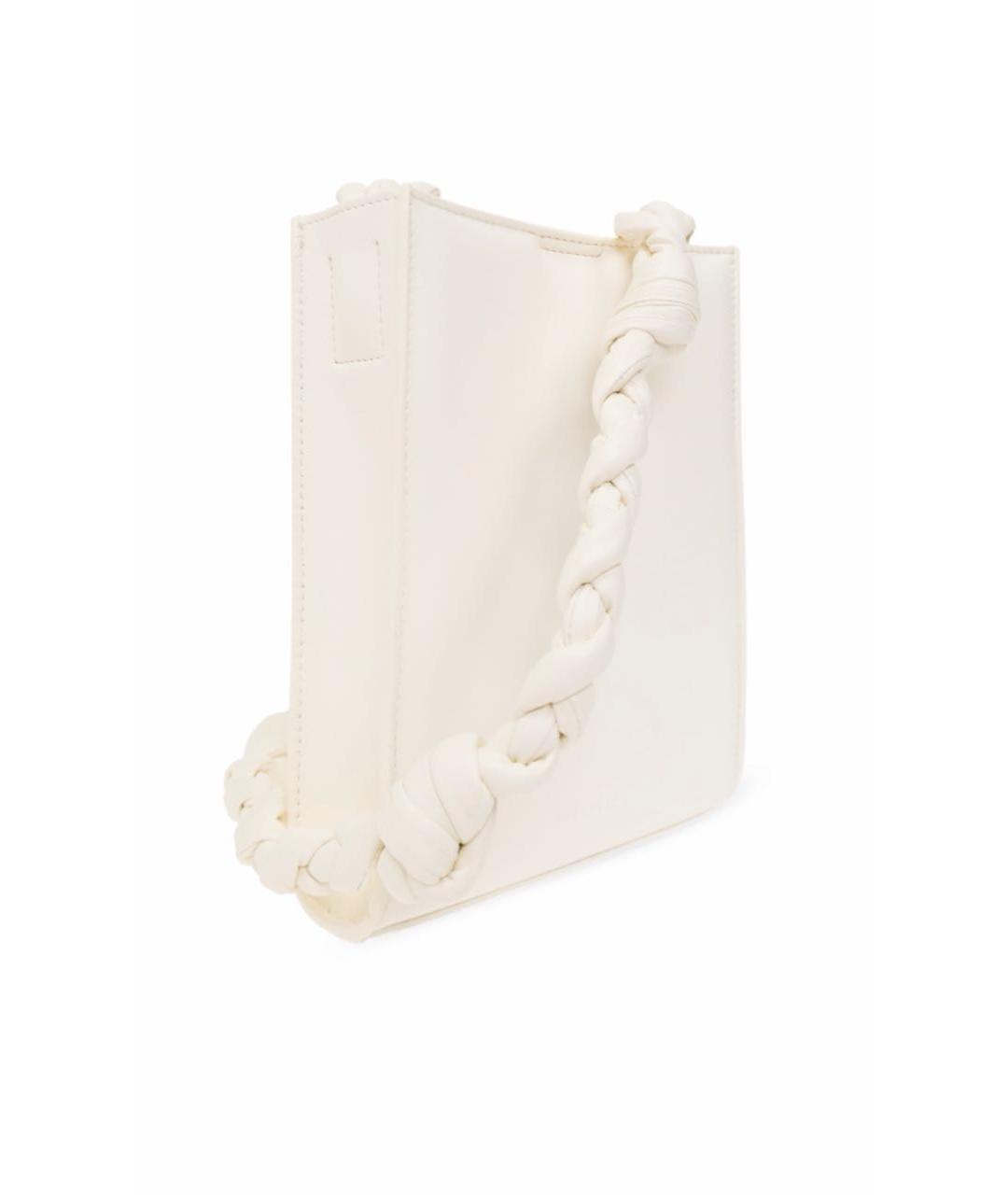 JIL SANDER Бежевая кожаная сумка через плечо, фото 3