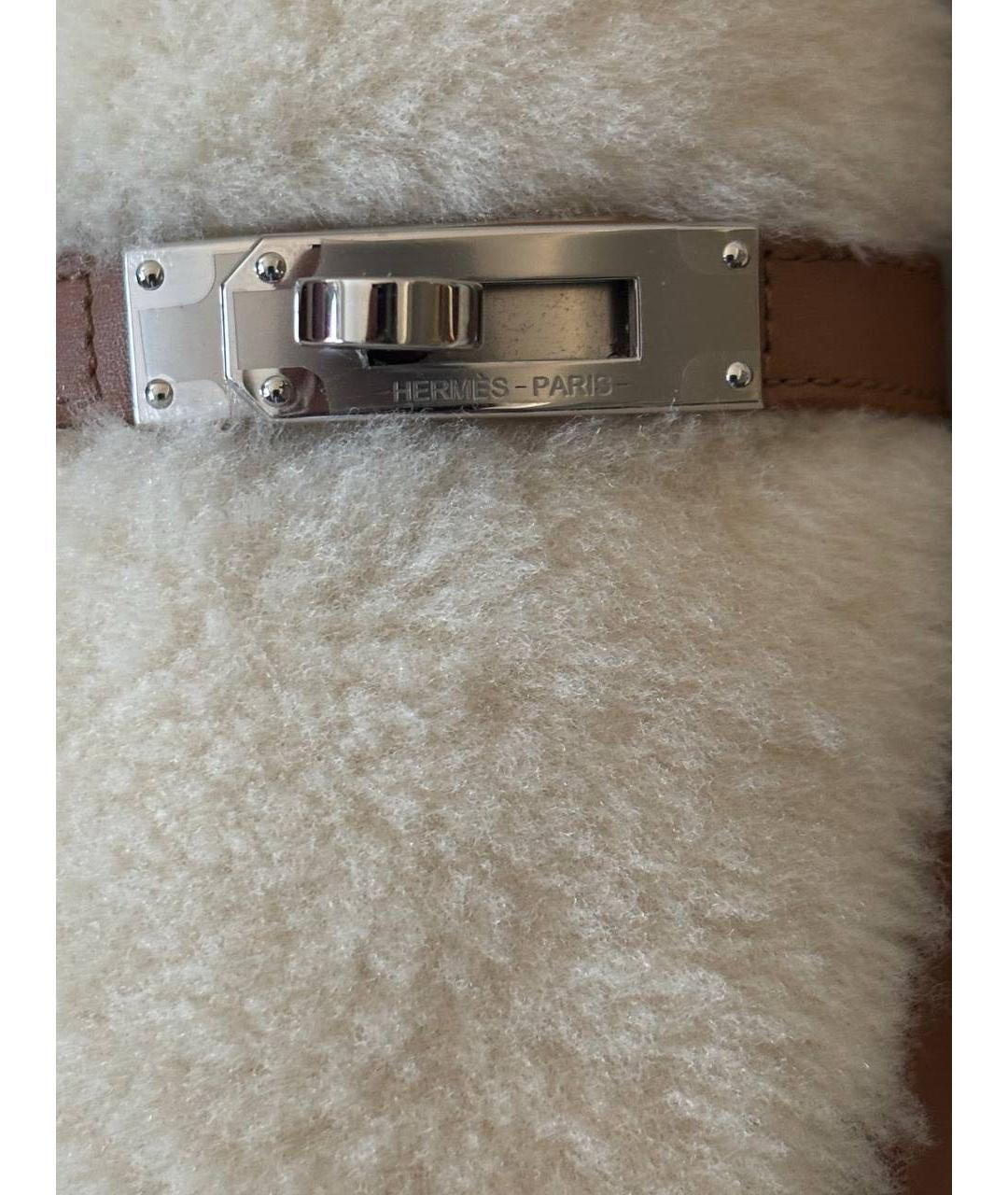 HERMES Коричневые кожаные лоферы, фото 4