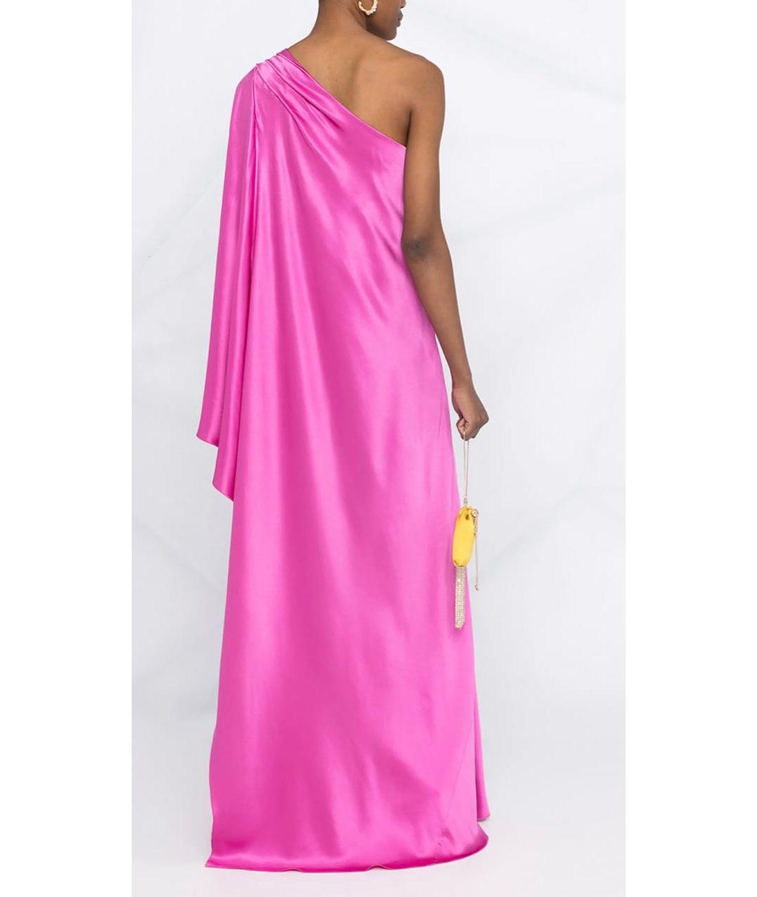 ALBERTA FERRETTI Розовое шелковое вечернее платье, фото 2