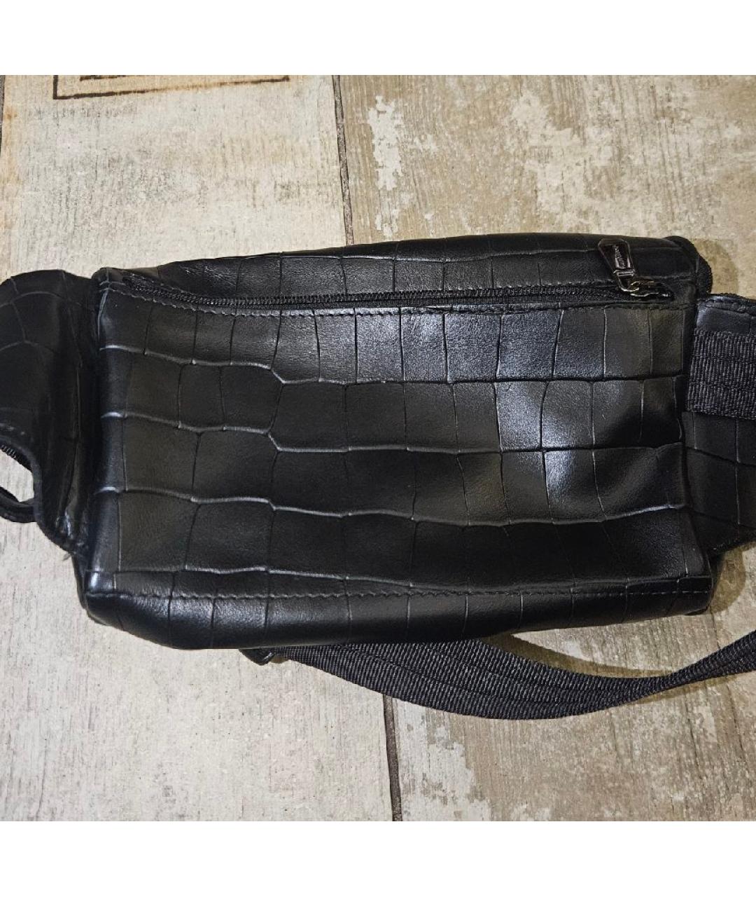 LONGCHAMP Черная кожаная поясная сумка, фото 3