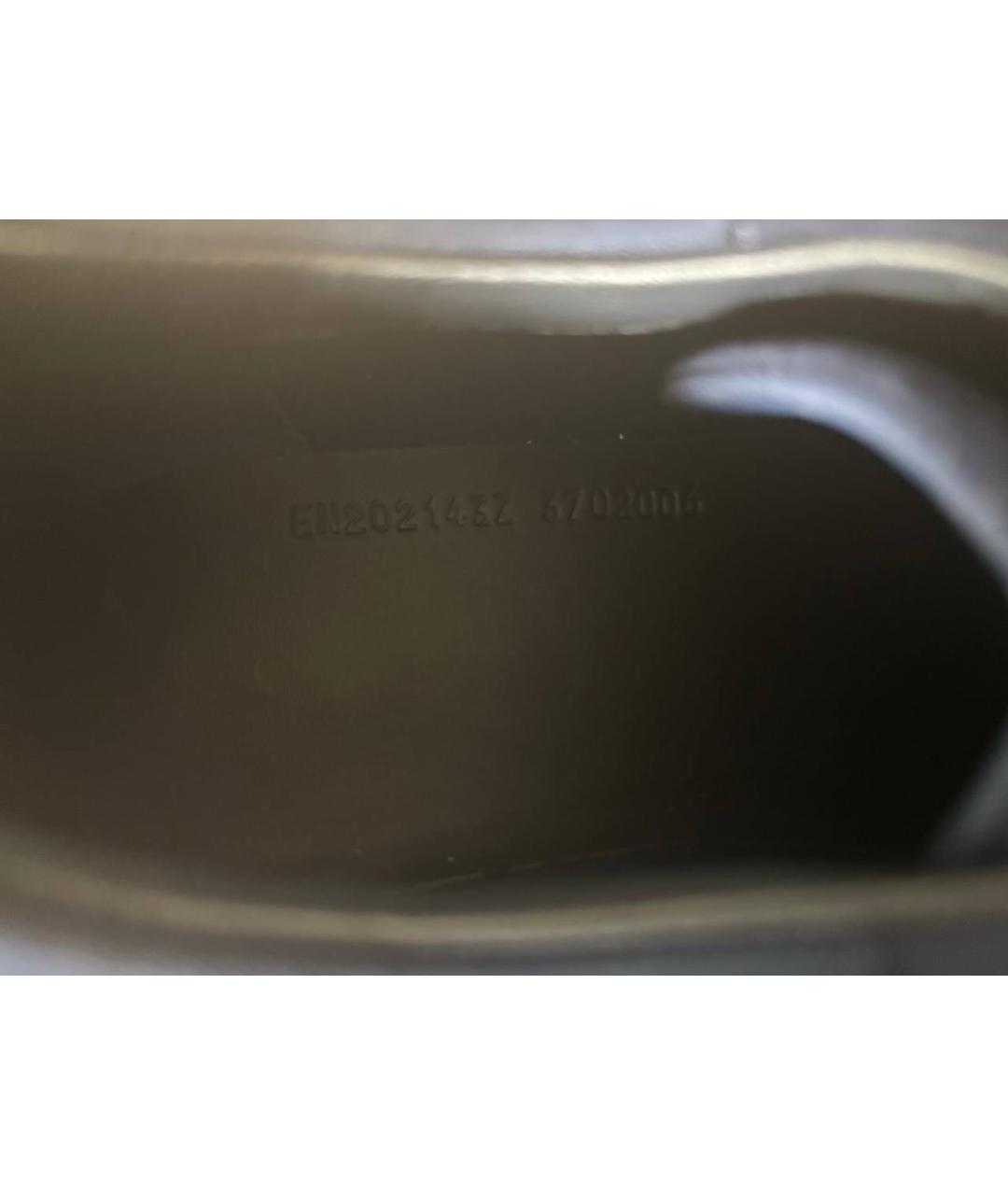 HERMES Синие кожаные кроссовки, фото 3