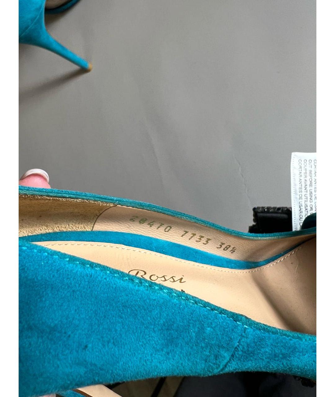 GIANVITO ROSSI Бирюзовые замшевые туфли, фото 6