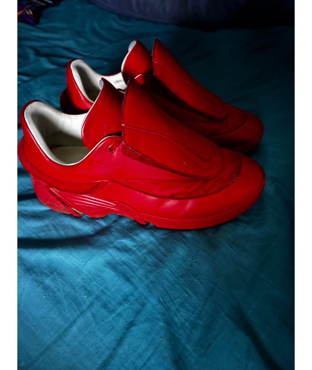 RAF SIMONS Красные синтетические высокие ботинки, фото 5